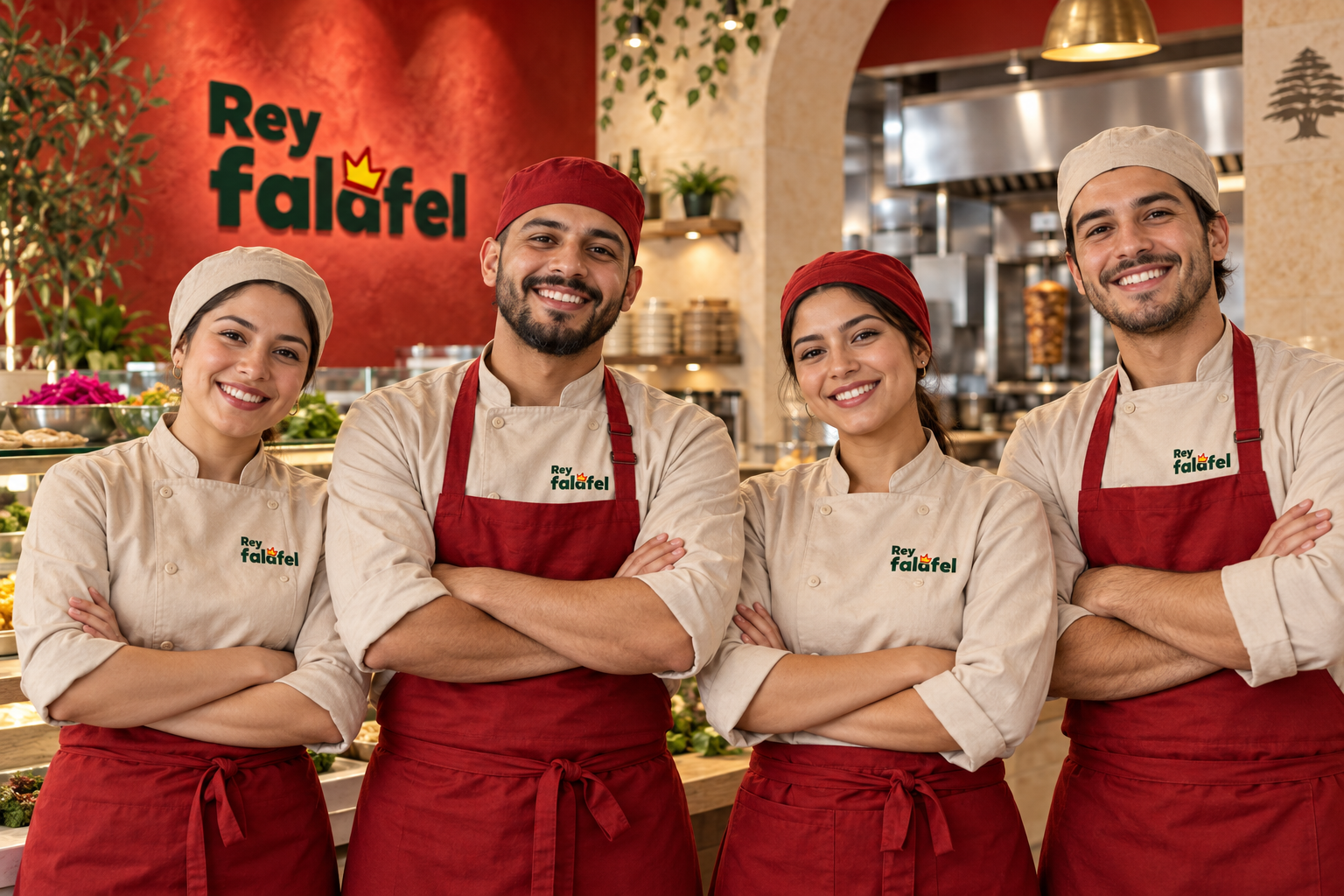 Imagen ilustrativa de un equipo con uniformes de Rey Falafel